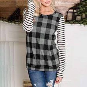 7th Ray Buffalo Plaid Top S